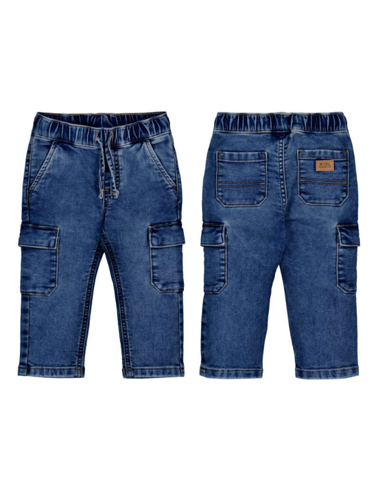 Mayoral Calça Soft Denim Cargo - CLARO