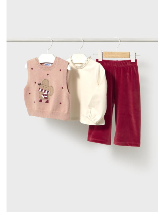 Mayoral Conj. Calça Colete Trico - ROOIBOS