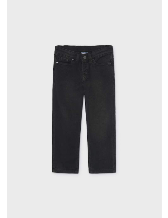 Mayoral Calça Denim Wide Fit - PRETO