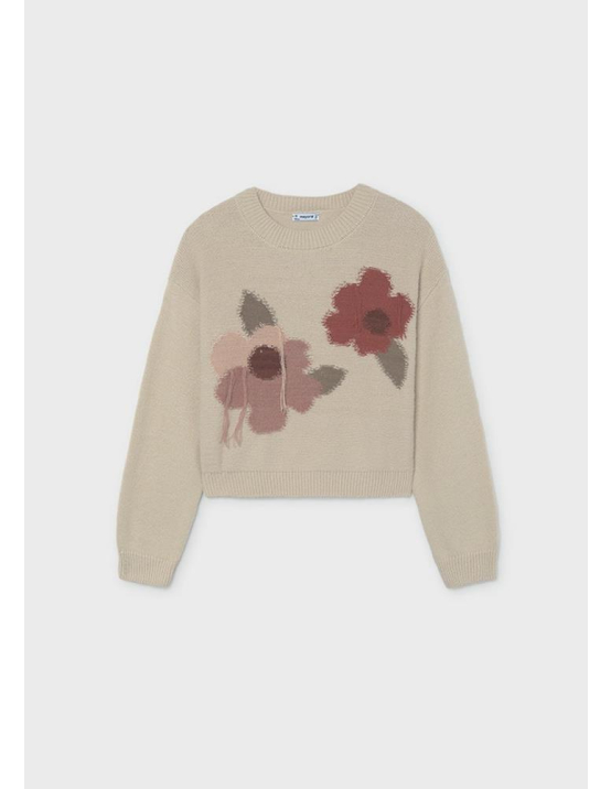 Mayoral Jersey Intarsia Flores