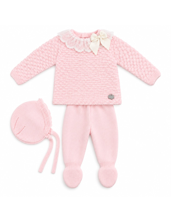 Juliana Conjunto 3. P Recogidas Puntilla - CRUDO