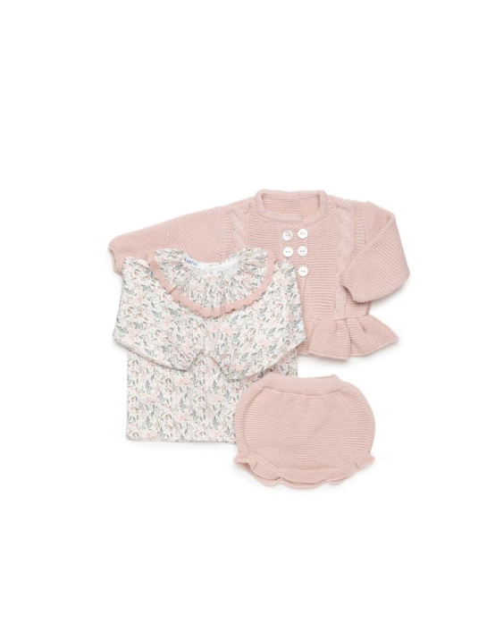 Juliana Conjunto Chaqueta 2 Trenzas Florecitas