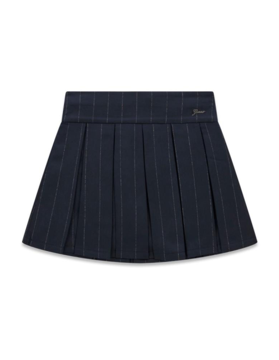 Guess G Pleated Pinstripe Mini Skirt