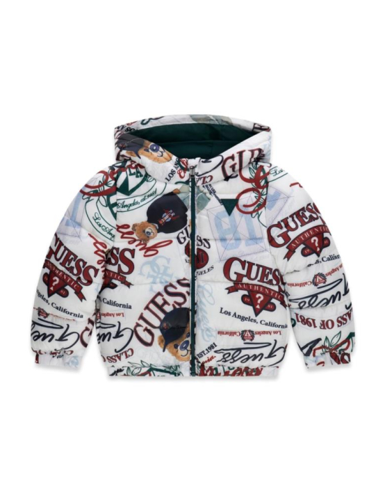 Guess B Polyester Hooded Ls Puffer Jac - PMNO