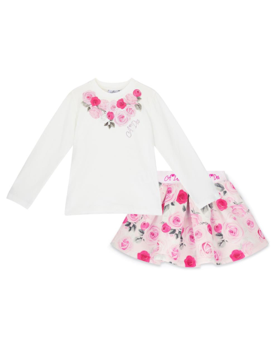A-Dee Rose Print Skirt Set