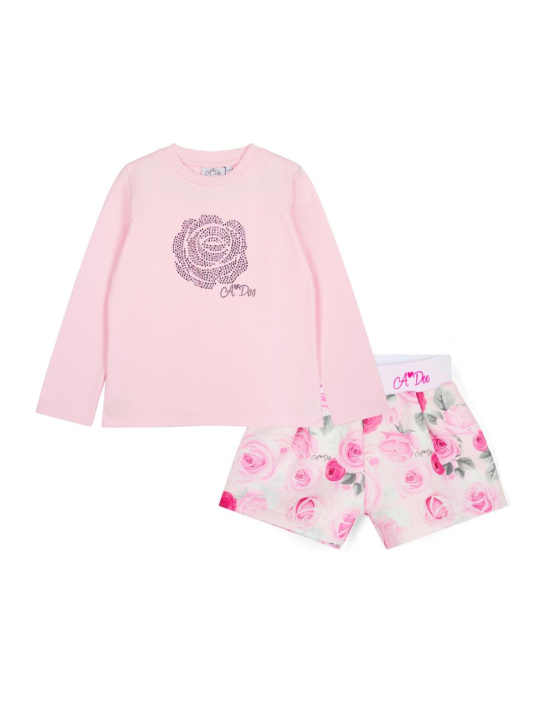 A-Dee Rose Print Short Set