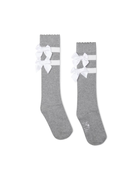 A-Dee Stripe And Bow Knee High Sock