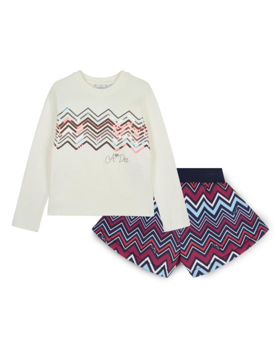 A-Dee Chevron Print Short Set