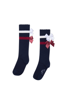 A-Dee Stripe And Bow Knee Sock
