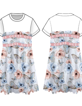 Guess Vestido Butterfly Collage